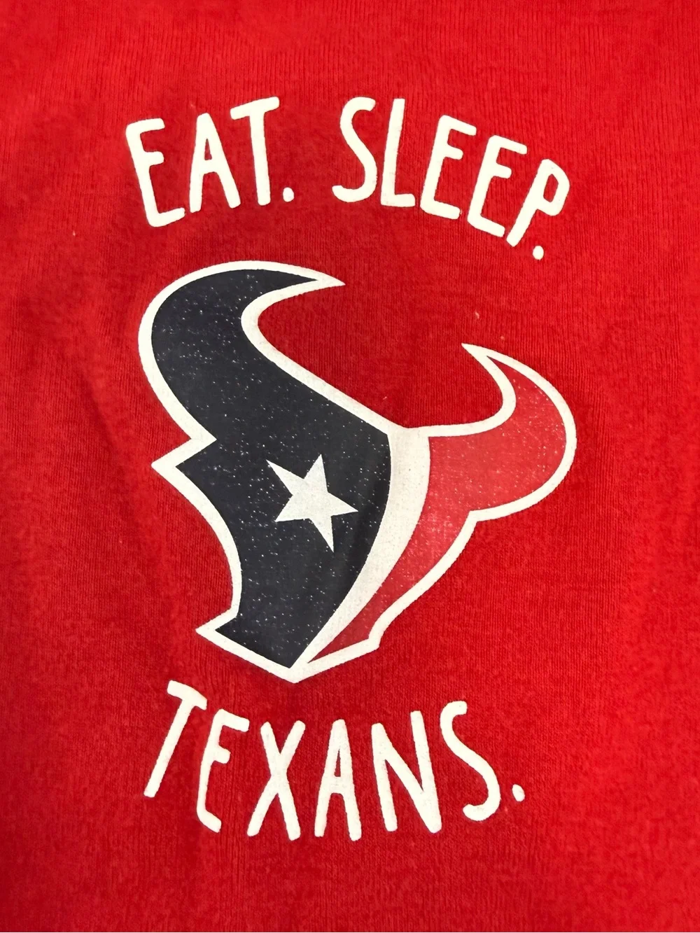 Houston Texans Red Baby Bodysuit – One-Piece snap bottom eat. sleep. Texans.